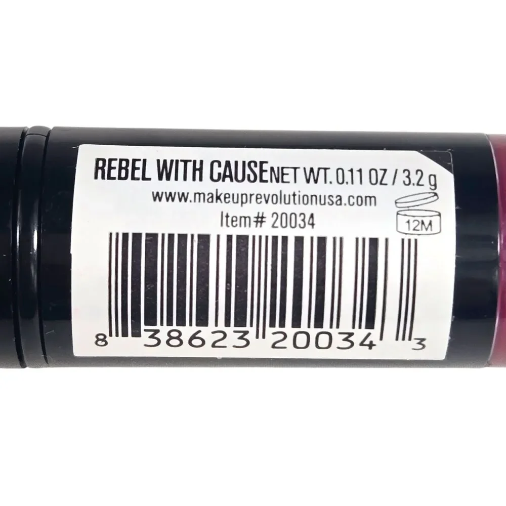 3 Pack Revolution Amazing Lipstick Rebel with Cause 3.2g Each New Sealed